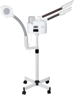 Professional 3 in 1 Facial Steamer for Face Deep Cleaning Ozone Face Steamer with 5X Magnifying Lamp Hot Mist Function for Salon Spa Home Beauty Equipment