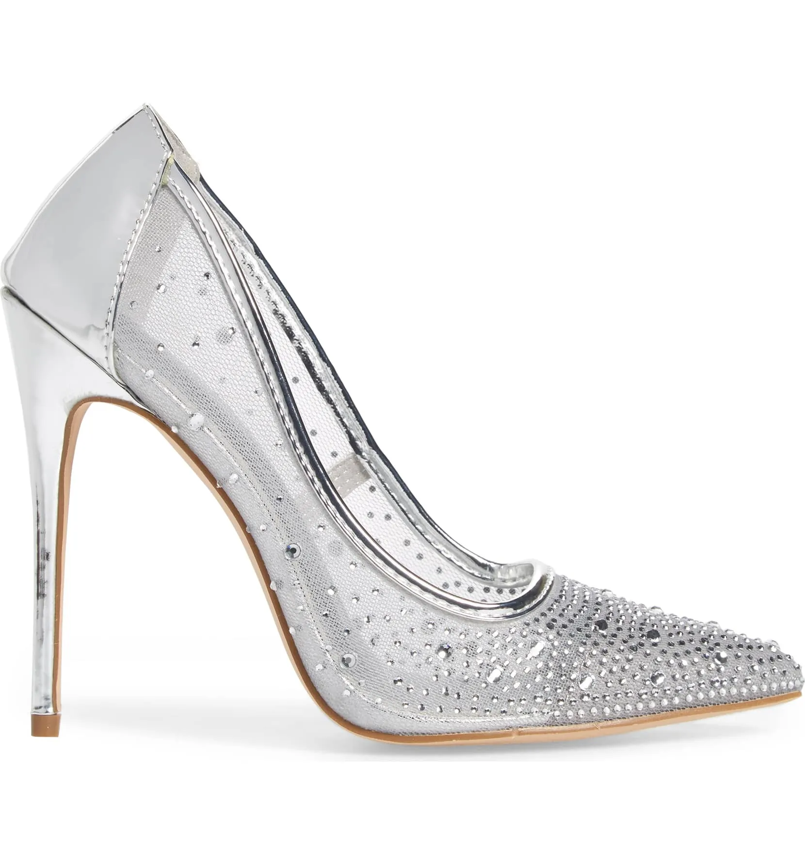 Prom Mesh POinted Heel Smart design Lauren Affordable luxury High Rhinestone Janna Stiletto Pumps Toe Lorraine