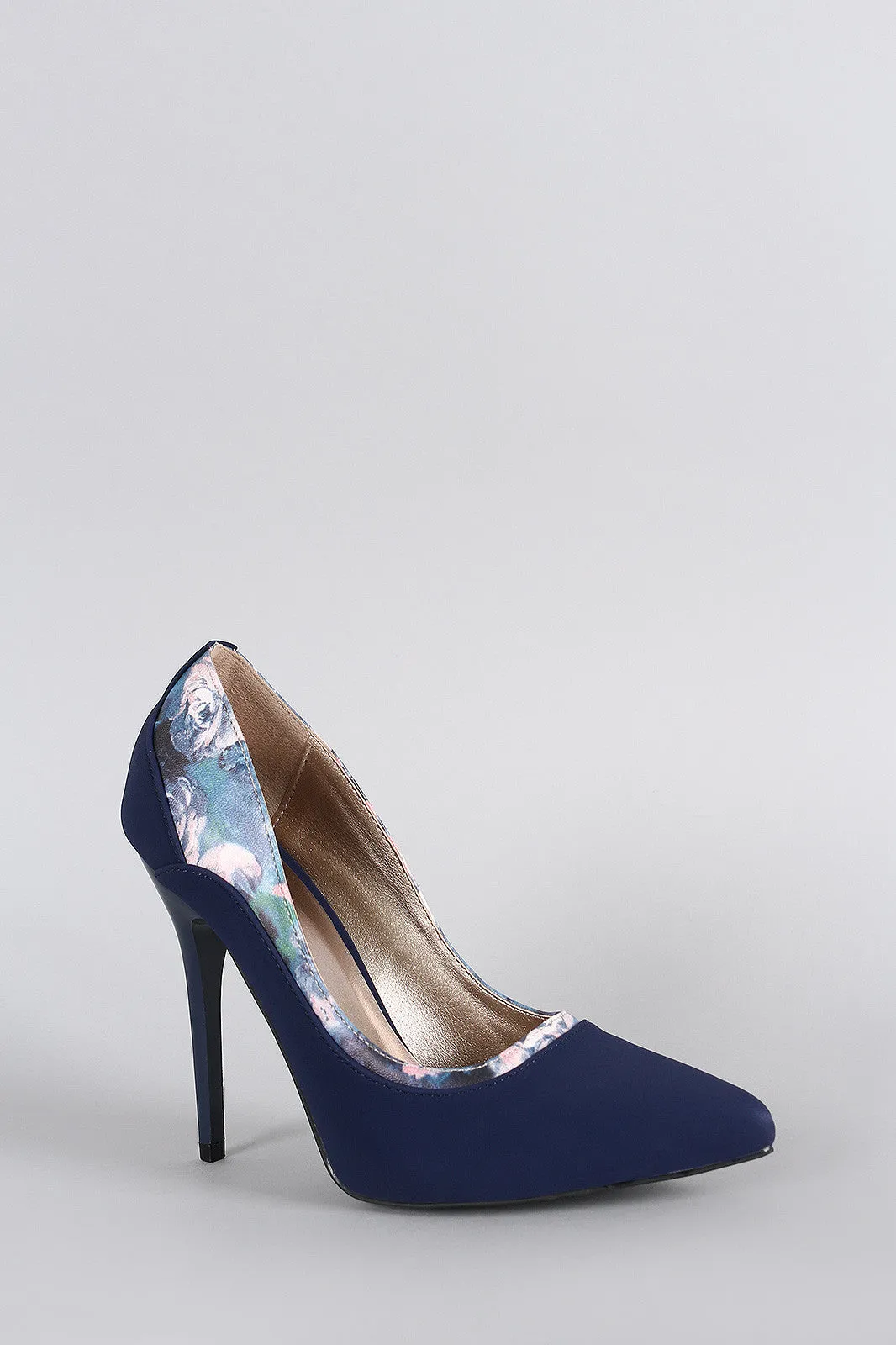 Pump Intuitive Stiletto Print Qupid Toe Pointy Fashionable Floral