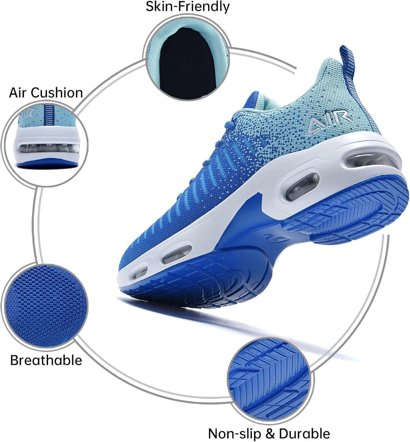 QAUPPE Womens Fashion Lightweight Air Sports Walking Sneakers Breathable Gym Jogging Running Tennis Shoes US 5.5-11 B(M)…