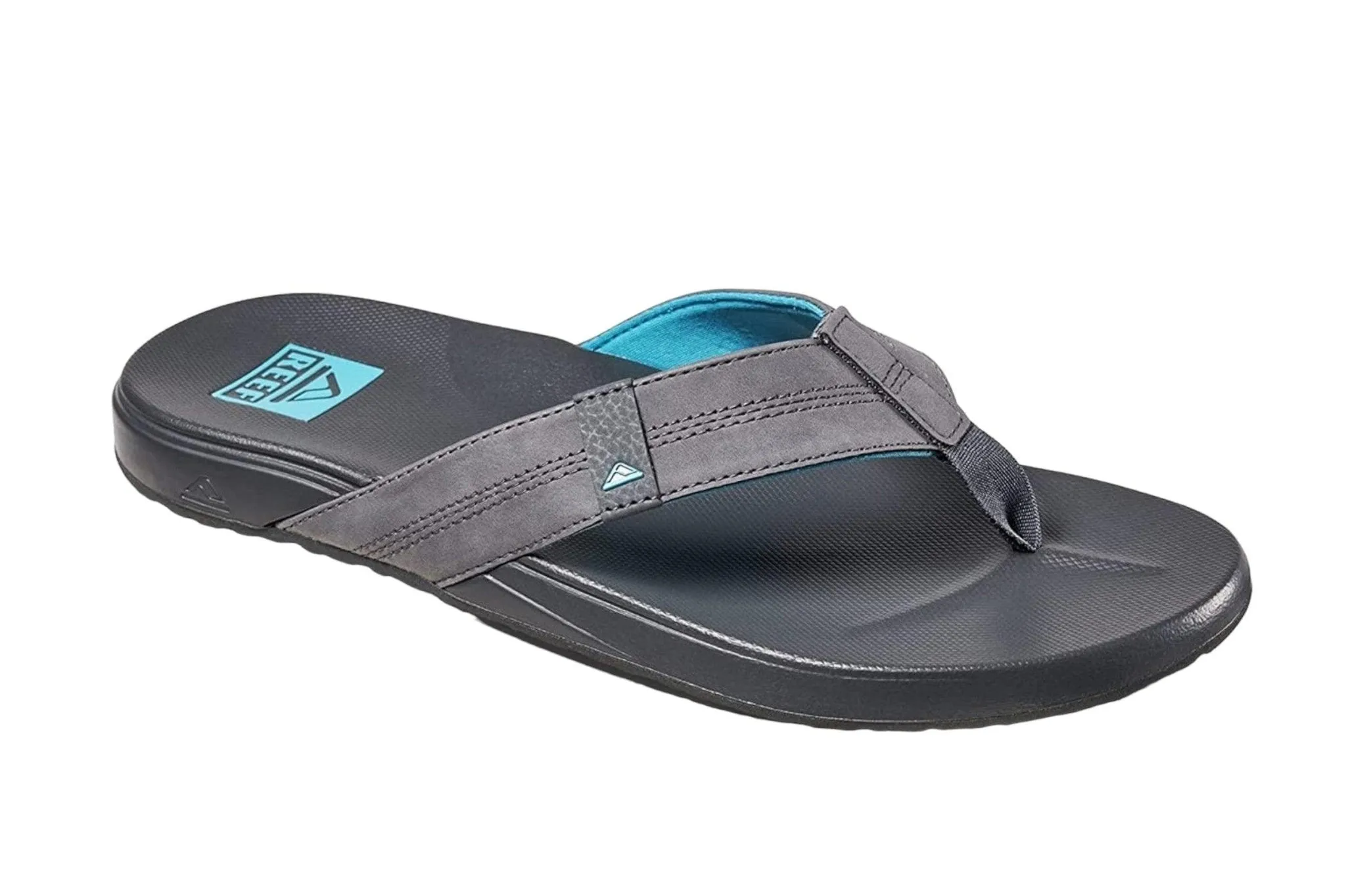 Reef Cushion Bounce Phantom Gray Aqua Flip Flop Men's Sandal
