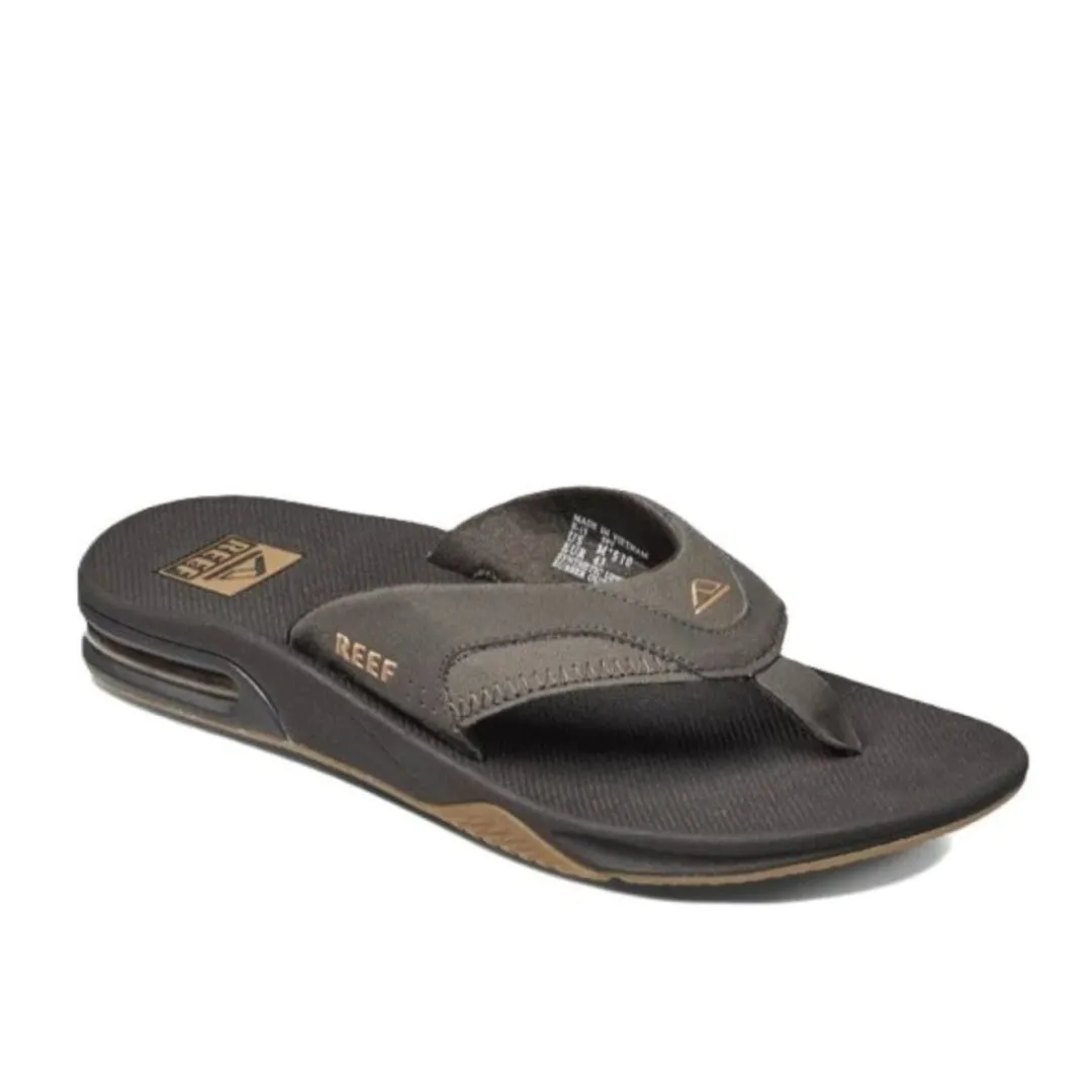Reef Men's Fanning Bottle Opener Brown/Gum Flip Flop Sandal