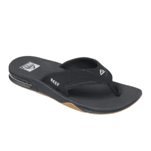 Reef Men's Fanning Flip Flop Sandal Black / Silver