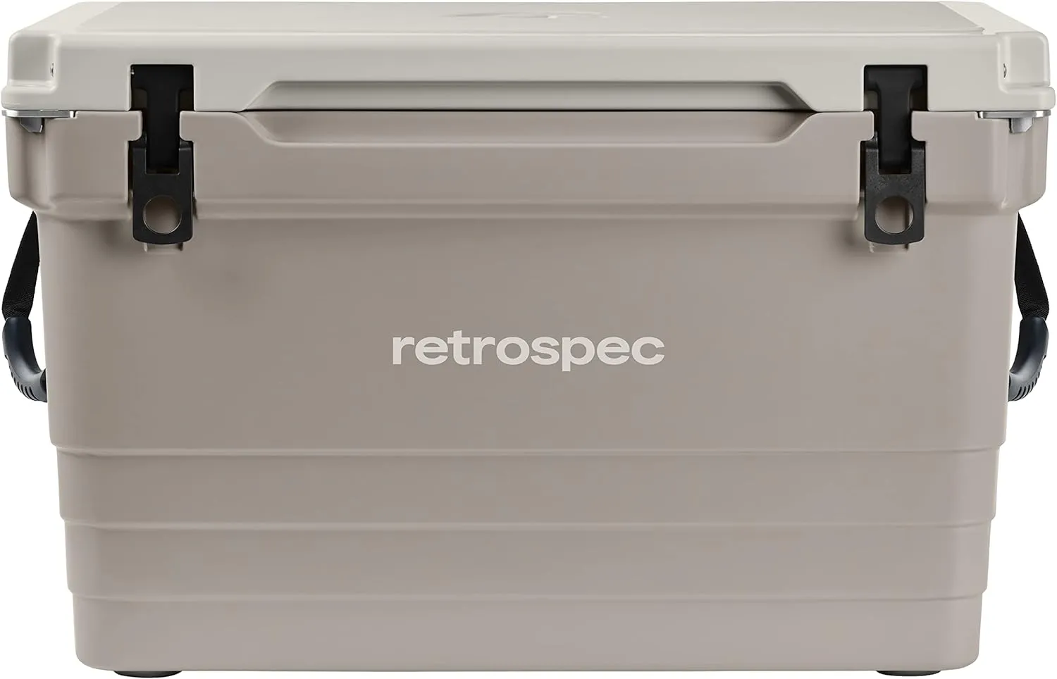 Retrospec Palisade Rotomolded 65 Qt Cooler - Fully Insulated Portable Ice Chest with Built in Bottle Opener, Tie-Down Slots & Dry Goods Basket - Large Beach, Camping & Travel Coolers - Dune