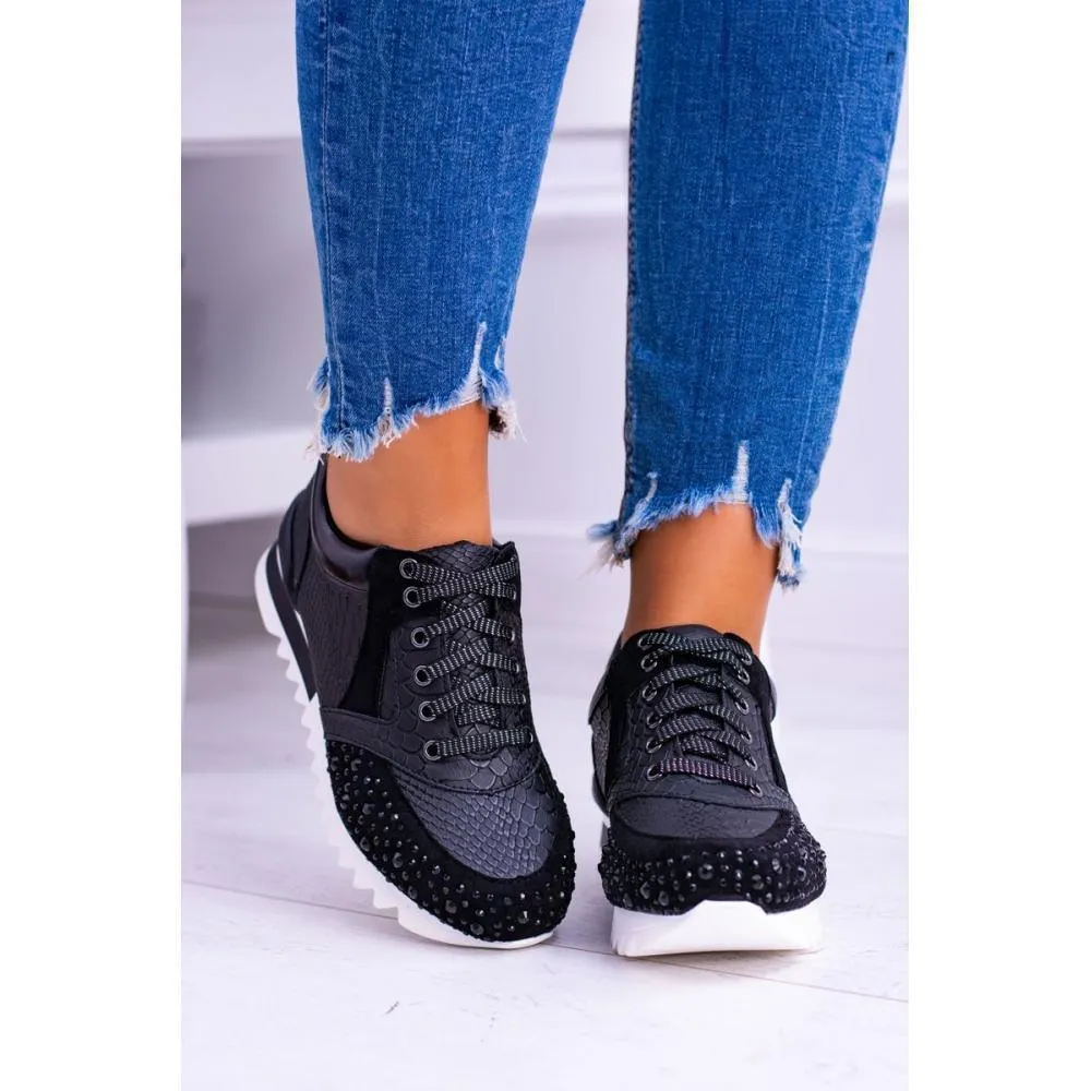 Rhinestone Fashion Plus Size Women's Sports Running Shoes