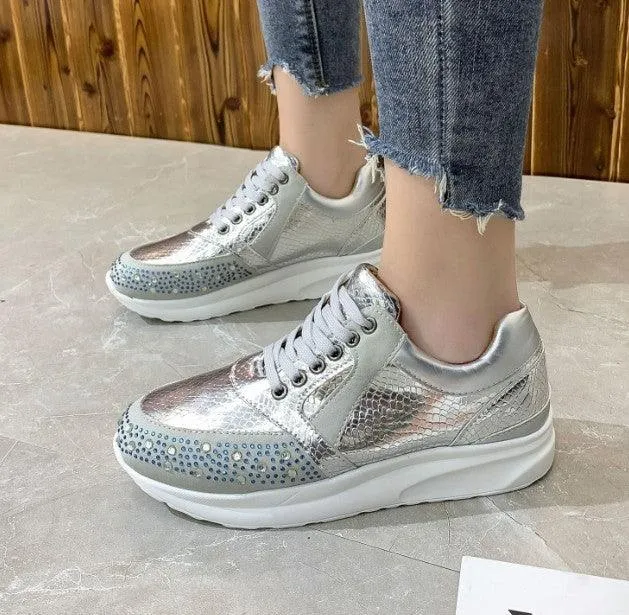 Rhinestone Fashion Plus Size Women's Sports Running Shoes