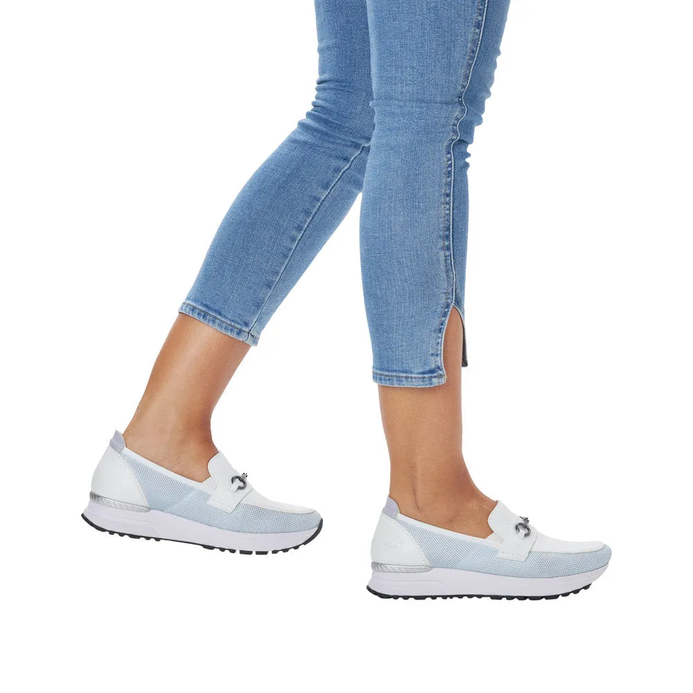 RIEKER - N7455-80 SLIP-ON SHOE - WHITE MULTI