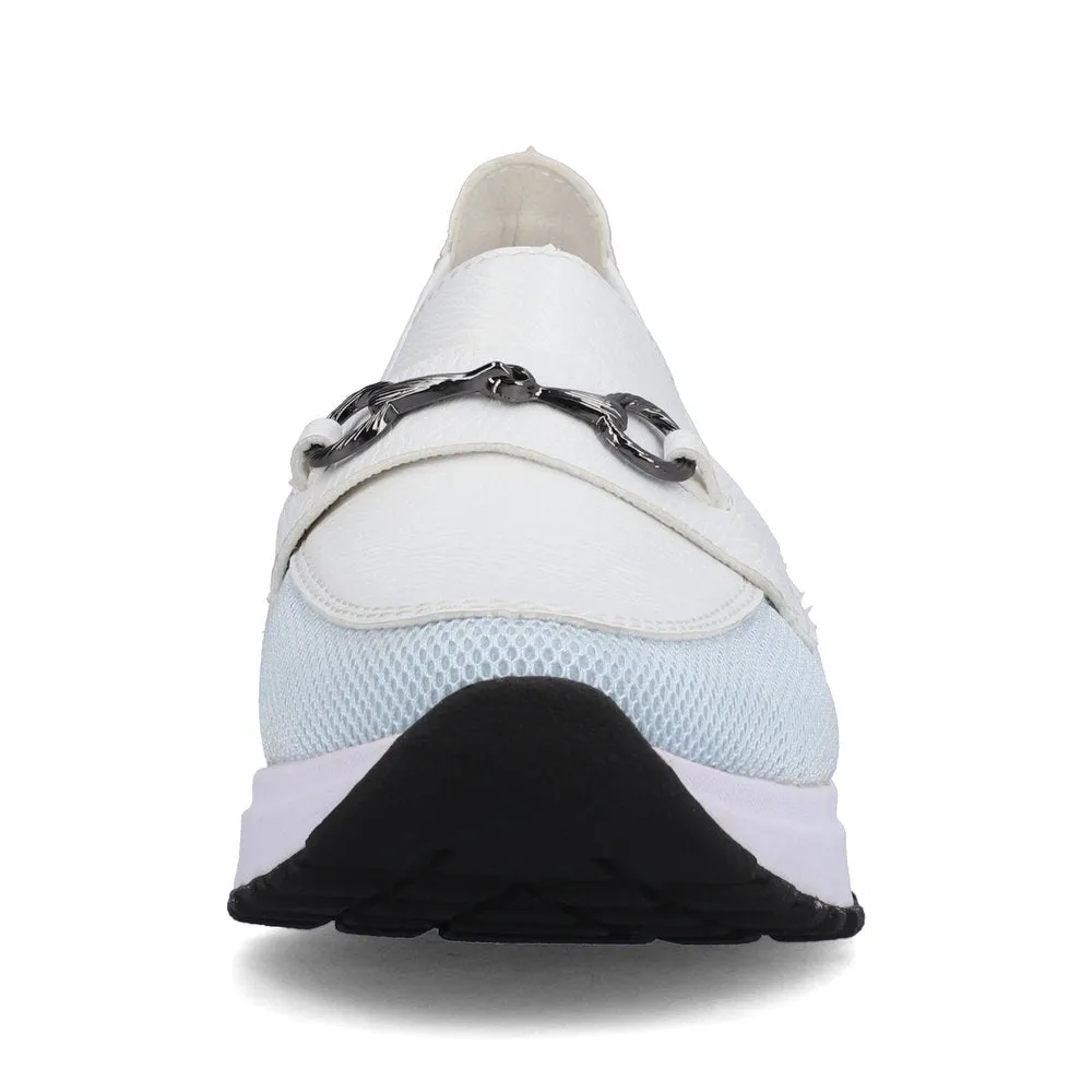 RIEKER - N7455-80 SLIP-ON SHOE - WHITE MULTI