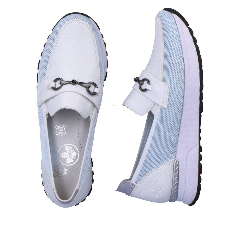RIEKER - N7455-80 SLIP-ON SHOE - WHITE MULTI
