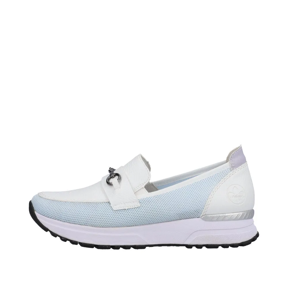 RIEKER - N7455-80 SLIP-ON SHOE - WHITE MULTI