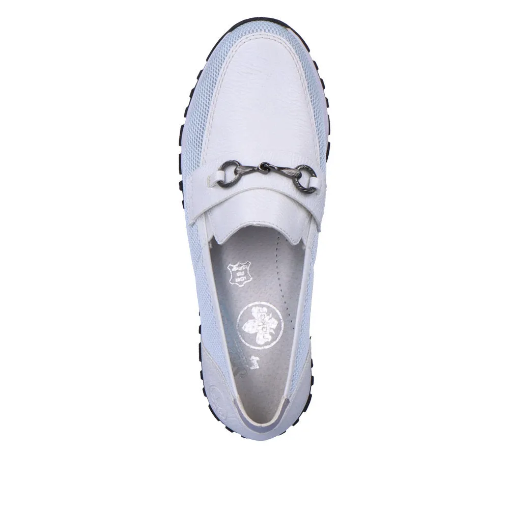 RIEKER - N7455-80 SLIP-ON SHOE - WHITE MULTI