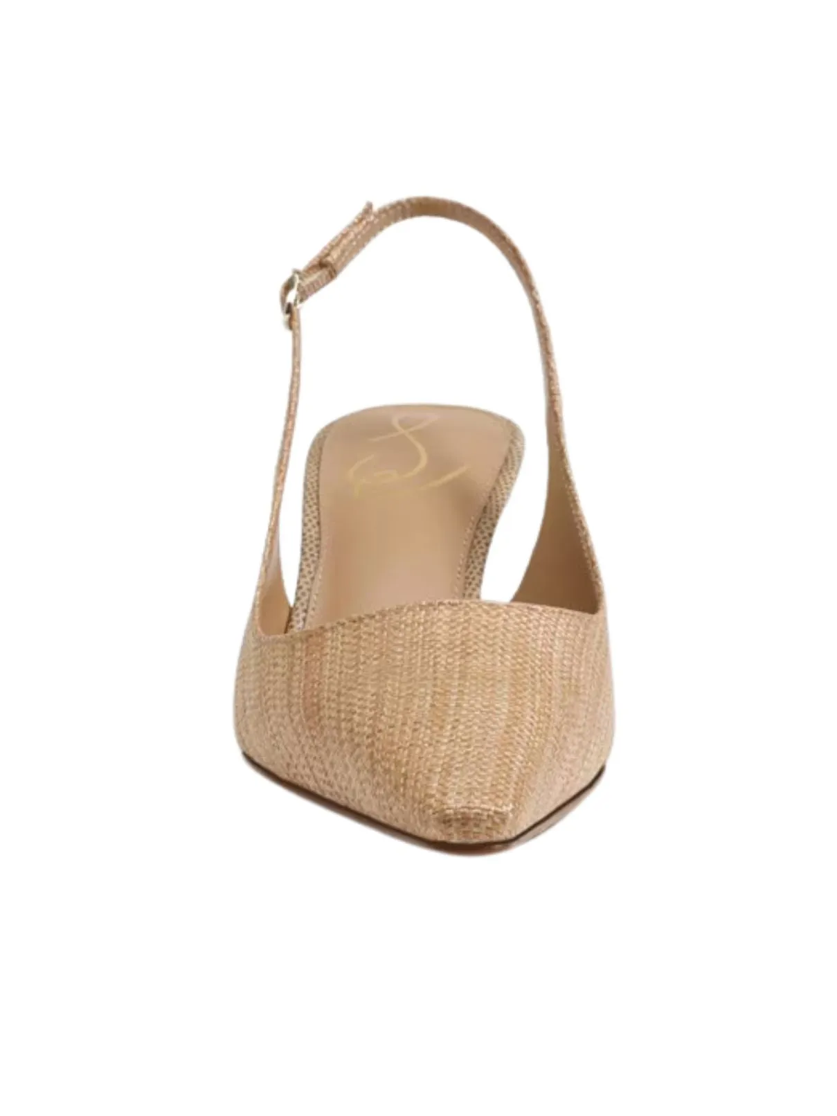 Sam Edelman Bianka Slingback Tan Raffia Heel