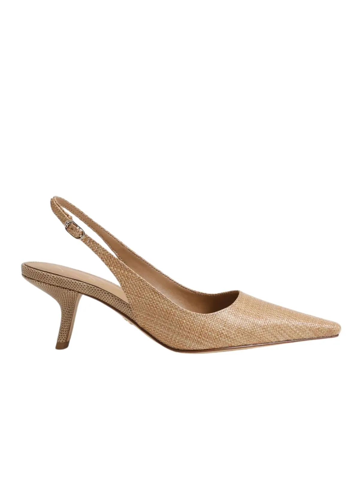 Sam Edelman Bianka Slingback Tan Raffia Heel