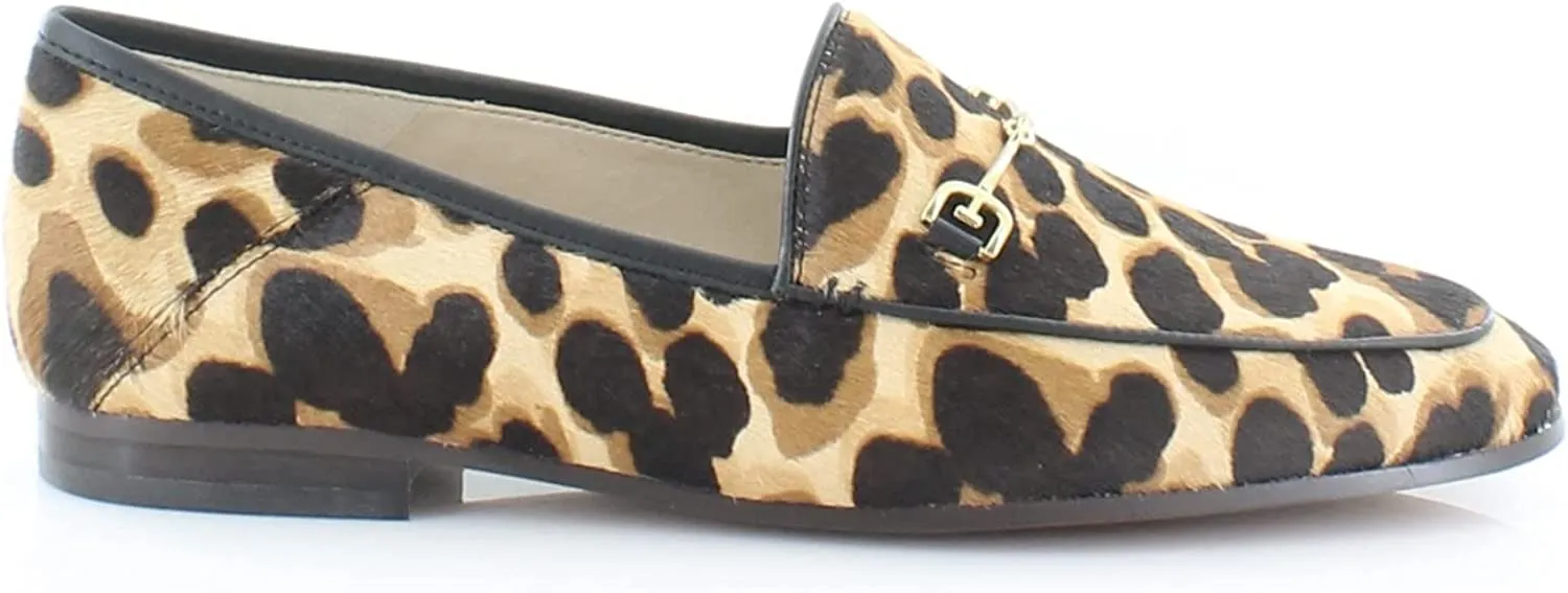 Sam Edelman Womens Loraine Textured Metallic Loafers Tan 6 Medium (B,M)