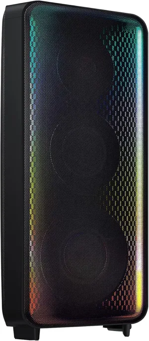 SAMSUNG MX-ST90B Sound Tower High Power Audio, 1700W Floor Standing Speaker, Bi-Directional Sound, IPX5 Water Resistant, Party Lights  , Karaoke, Wheels Included, Bluetooth Multi-Connection, 2022