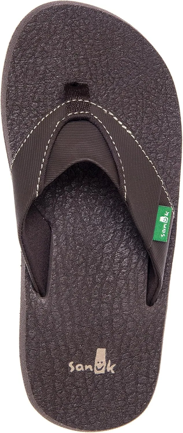 Sanuk Kids unisex-kids Root Beer Cozy Flip Flop