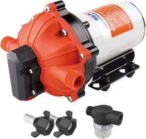 SEAFLO 55-Series Diaphragm Pump - 12V DC, 5.5 GPM, 60 PSI with Heavy Duty Pressure Switch | Self-Priming, Quiet Operation, 4-Year Warranty | Ideal for RV, Marine, and Off-Grid Water System