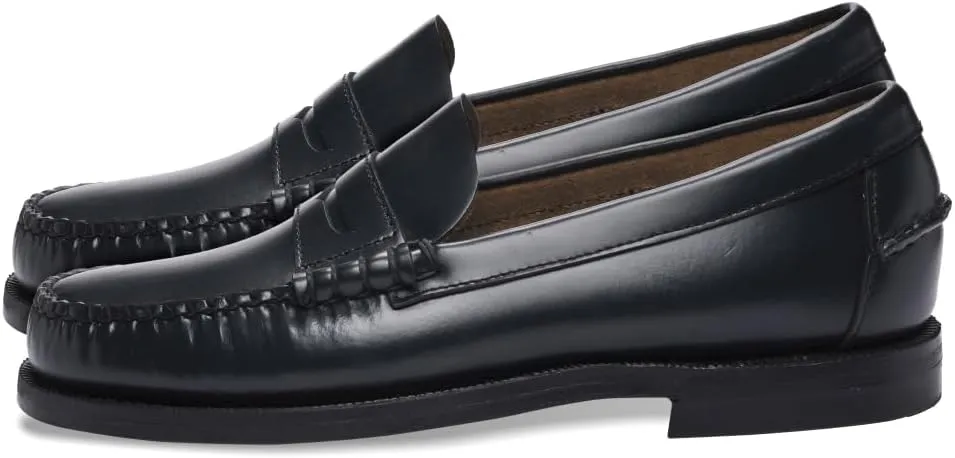 Sebago Women's Classic Dan Leather Penny Loafers – Hand-Sewn Slip-On Moccasins with Leather Sole & Timeless Design