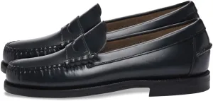 Sebago Women's Classic Dan Leather Penny Loafers – Hand-Sewn Slip-On Moccasins with Leather Sole & Timeless Design