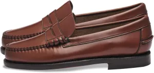 Sebago Women's Classic Dan Leather Penny Loafers – Hand-Sewn Slip-On Moccasins with Leather Sole & Timeless Design