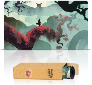 Sekiro vs. The Deep Forest (Stitched) - MTG Playmat by Anato Finnstark, Sekiro - Compatible with Magic The Gathering Playmat - Play MTG, YuGiOh, TCG - Play Mat Art Designs & Accessories
