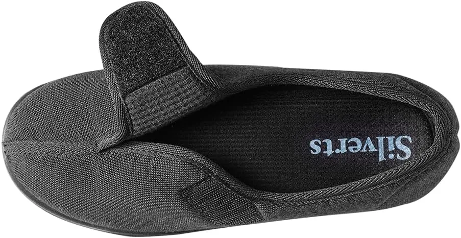 Silvert's Adaptive Clothing & Footwear Women’s Extra Wide Easy Closure Jewel Slippers for Seniors