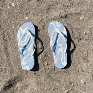 Slim Blue Swirl Flip Flop