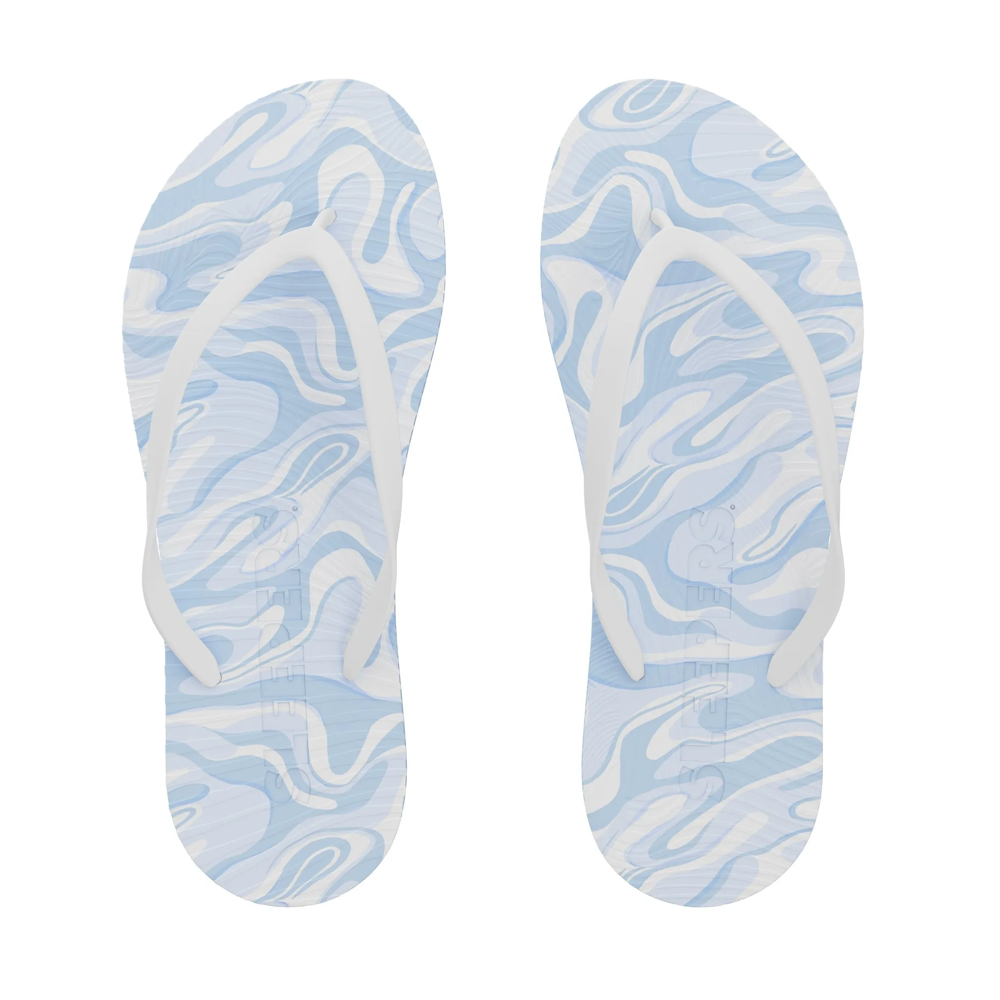 Slim Blue Swirl Flip Flop