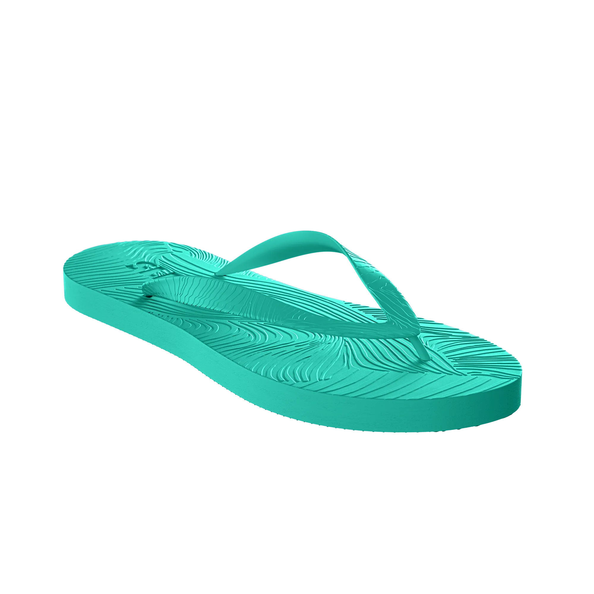 Slim Wide Strap Emerald Green Flip Flop