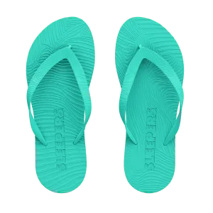 Slim Wide Strap Emerald Green Flip Flop