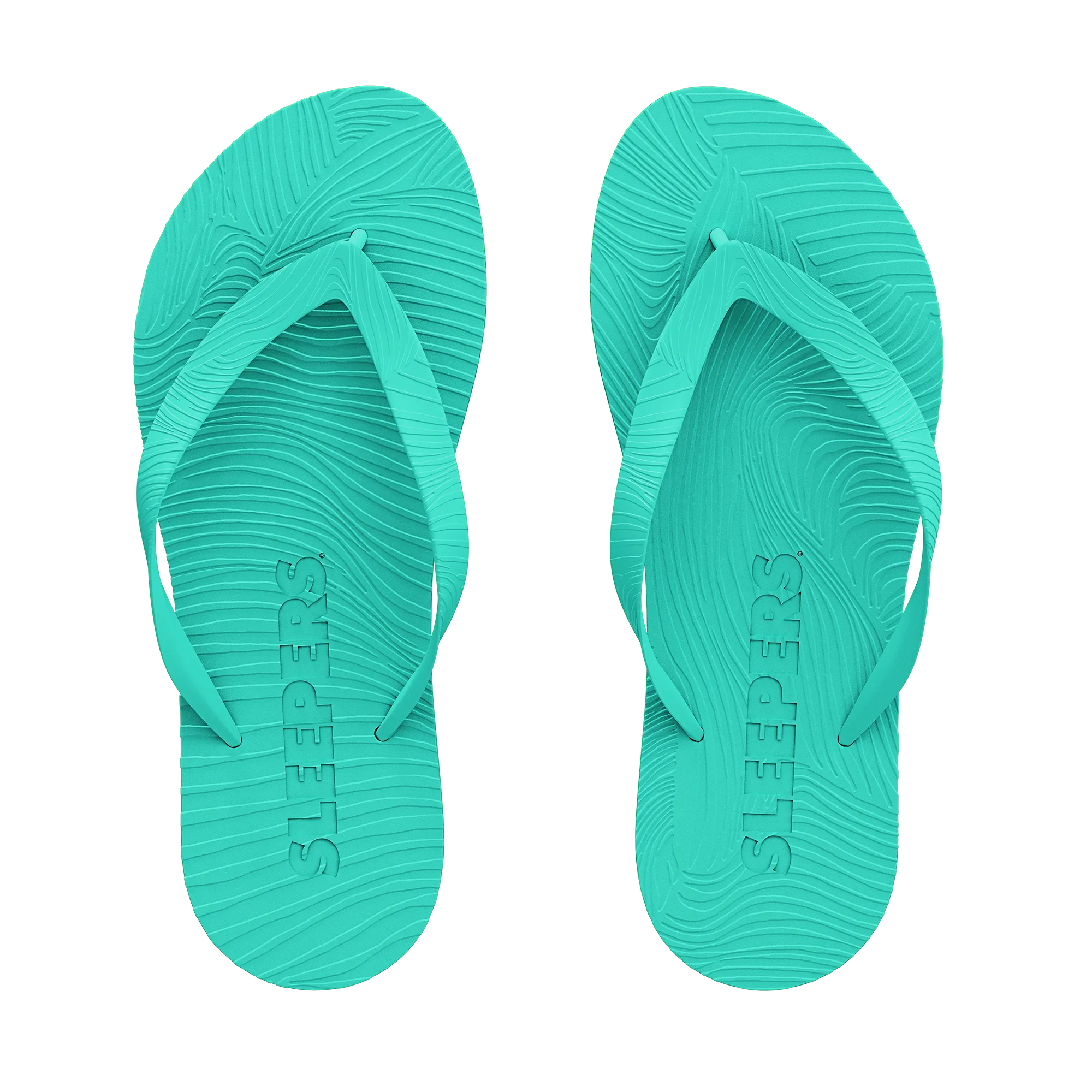 Slim Wide Strap Emerald Green Flip Flop