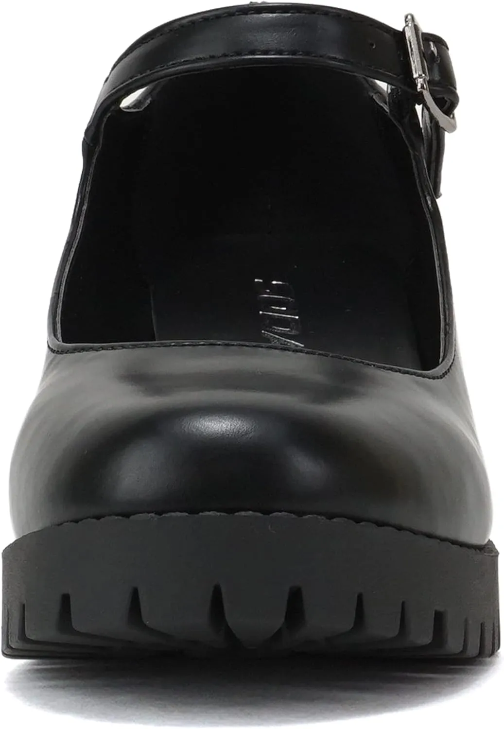 Soda “Boxer” ~ Women Mary Jane Round Toe Chunky Block Heel Lug Sole Pump with Adjustable Strap
