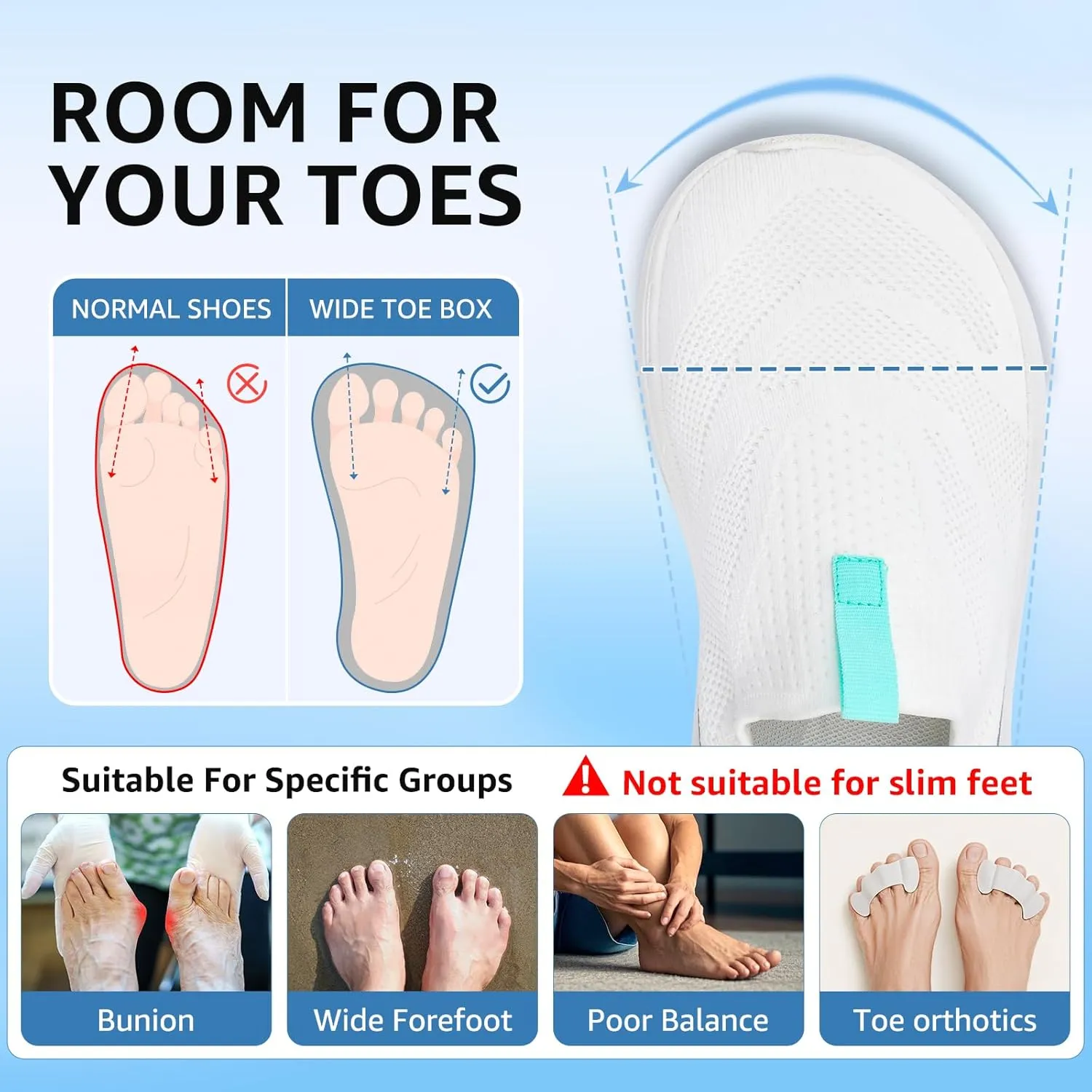 STQ Slip on Sneakers Women Walking Shoes with Arch Support Memory Foam