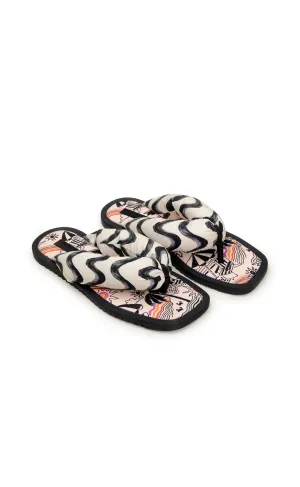 Stripes Puffy Flip Flop