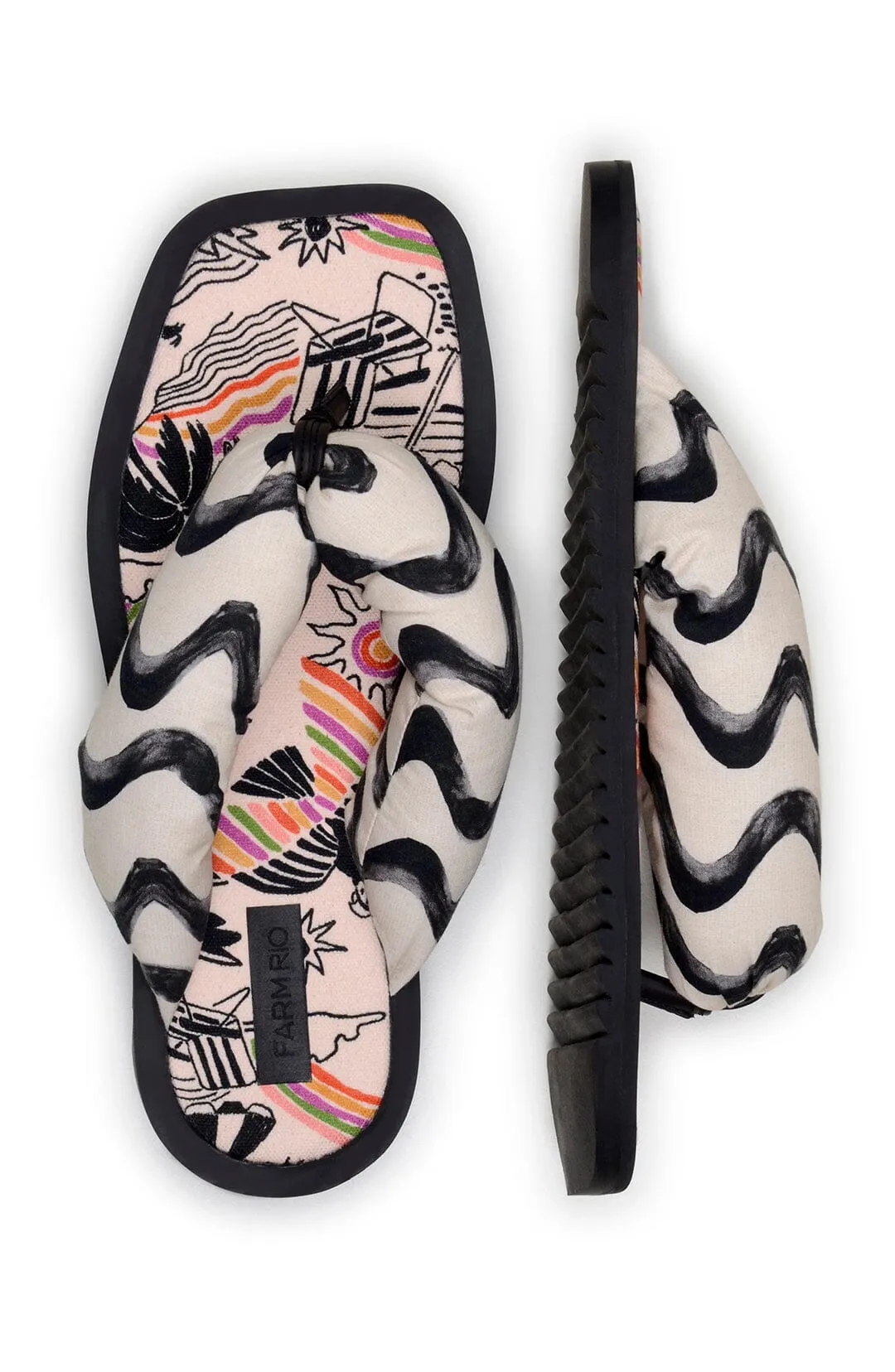 Stripes Puffy Flip Flop
