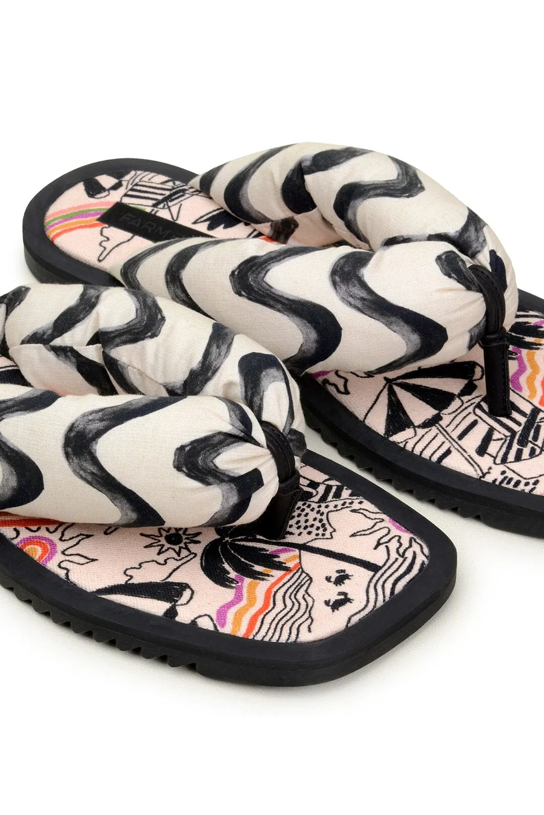 Stripes Puffy Flip Flop