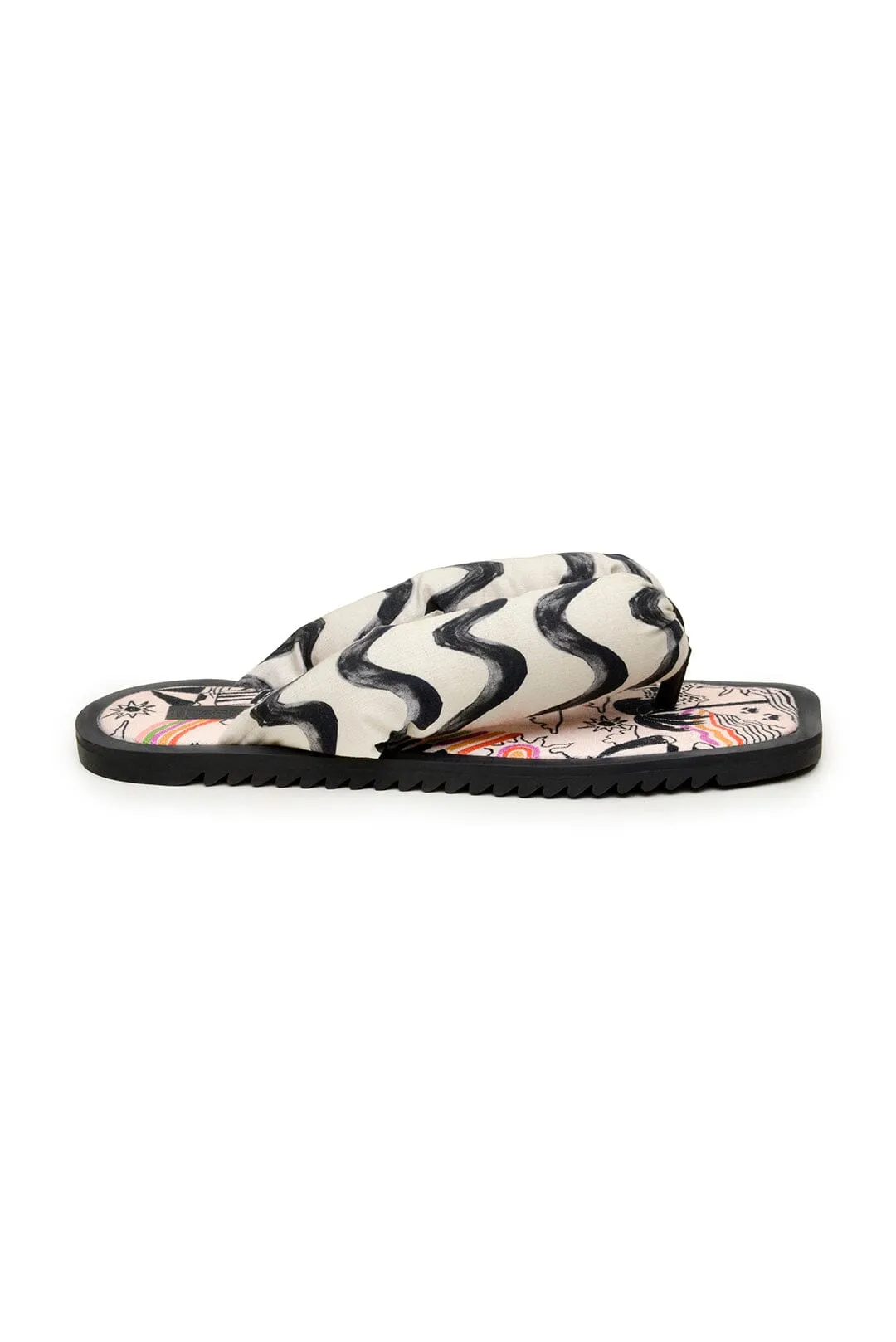 Stripes Puffy Flip Flop