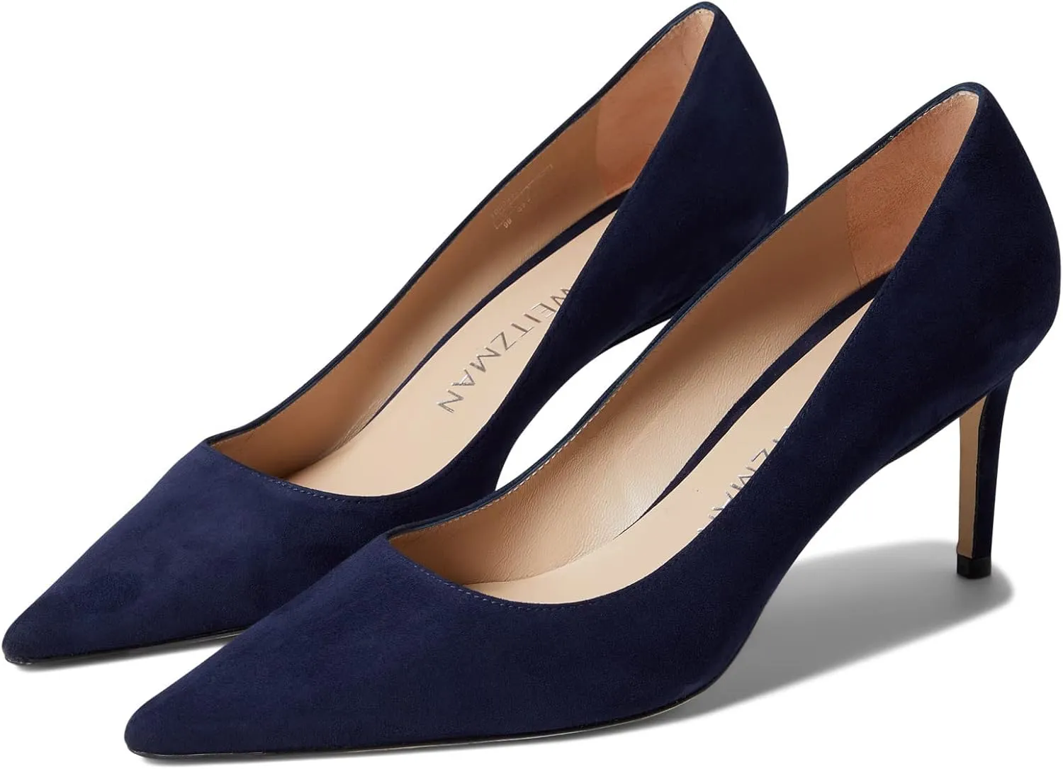 Stuart Weitzman® Stuart 75 Pump Sandals for Women – Suede Upper – Leather Outsole and Lining – Pointed