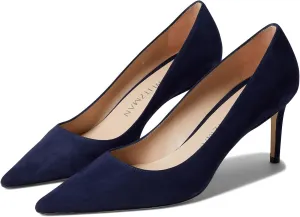 Stuart Weitzman® Stuart 75 Pump Sandals for Women – Suede Upper – Leather Outsole and Lining – Pointed