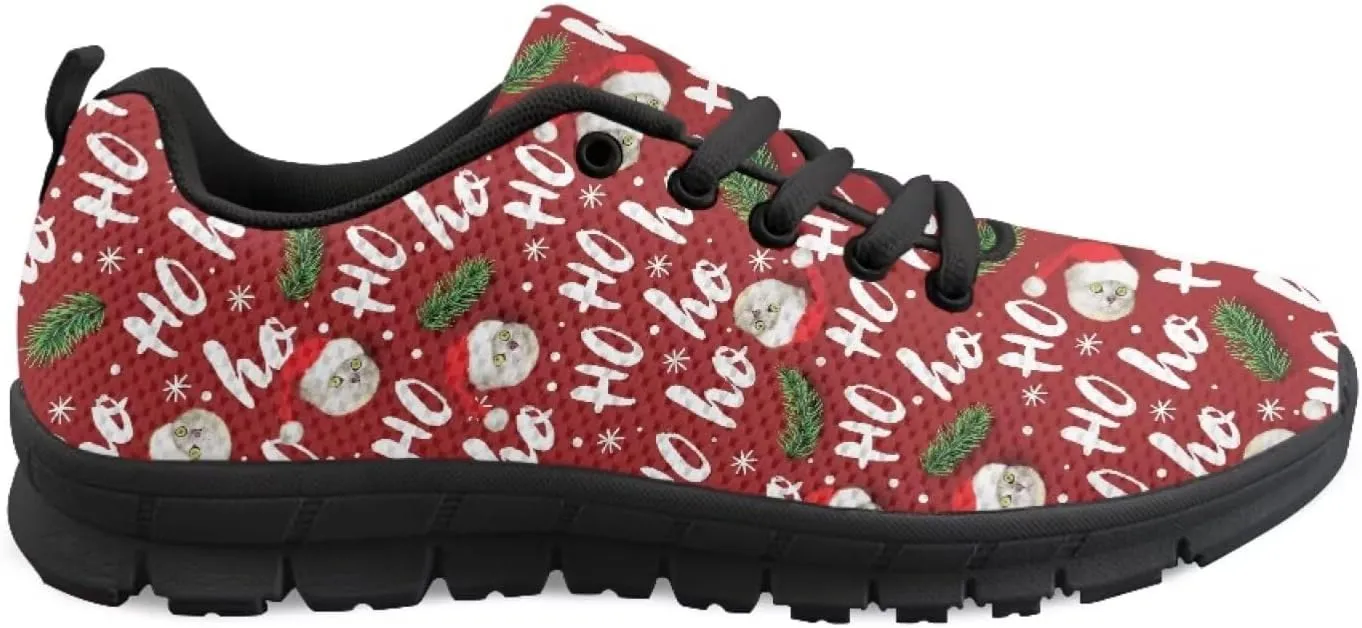SYtrade Fashion Tennis Shoes for Women Print Slip On Running Sneakers Flat Canvas Shoes Black Sole