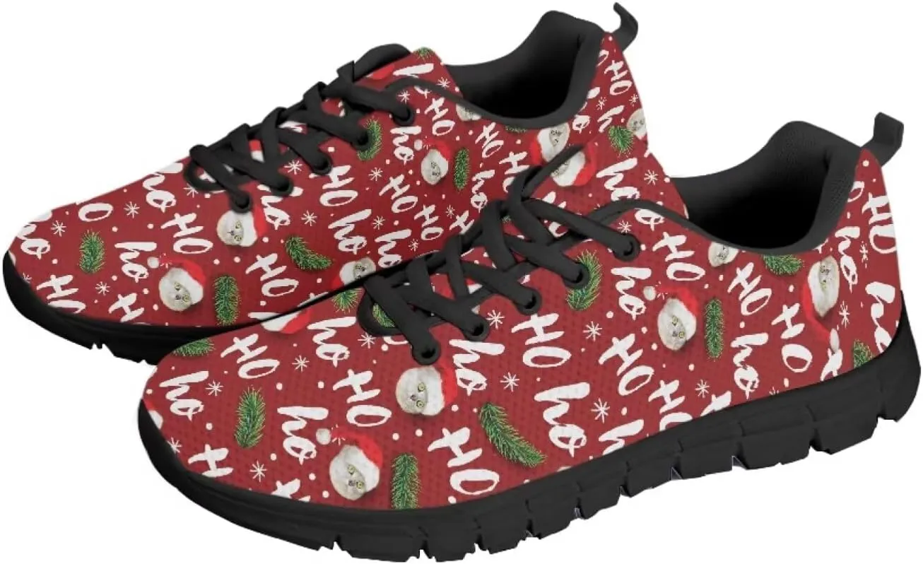 SYtrade Fashion Tennis Shoes for Women Print Slip On Running Sneakers Flat Canvas Shoes Black Sole
