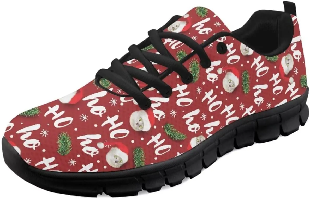 SYtrade Fashion Tennis Shoes for Women Print Slip On Running Sneakers Flat Canvas Shoes Black Sole