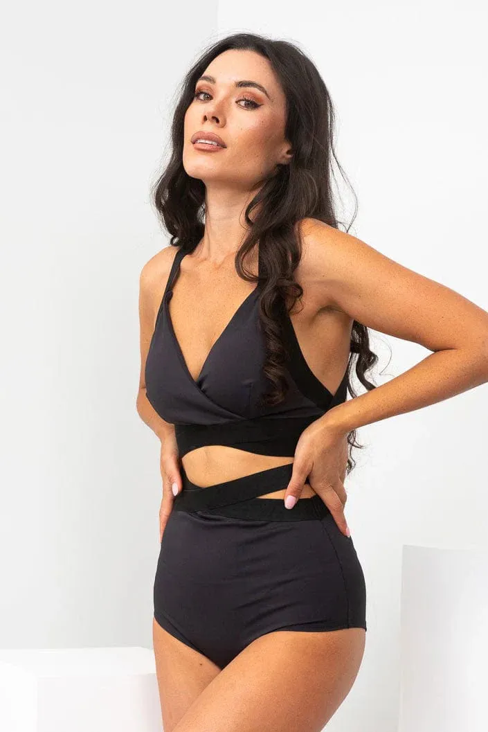 Tara High Waist - Strappy Scrunch High Waist Bottoms Recycled