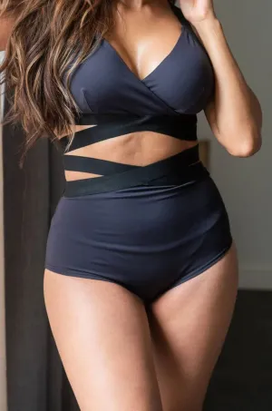 Tara High Waist - Strappy Scrunch High Waist Bottoms Recycled