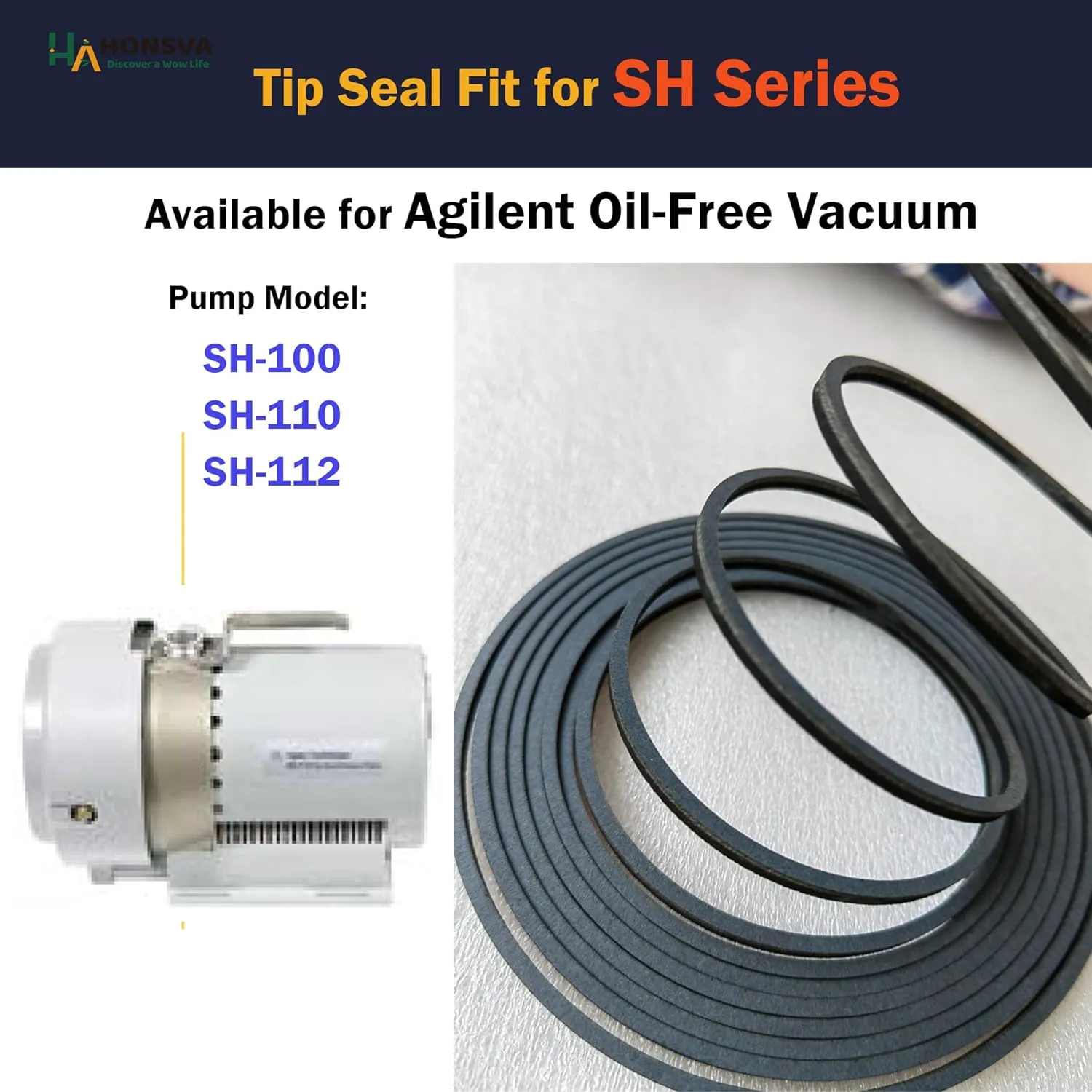 Tip Seal Service Set for Agilent Scroll Vacuum Pump, Compatible with Model SH-110, Alternative Repair and Changing Solution for Scientific & RD Centers, Lab Pump Accessories Repair Parts, Gray, 1 Pcs.