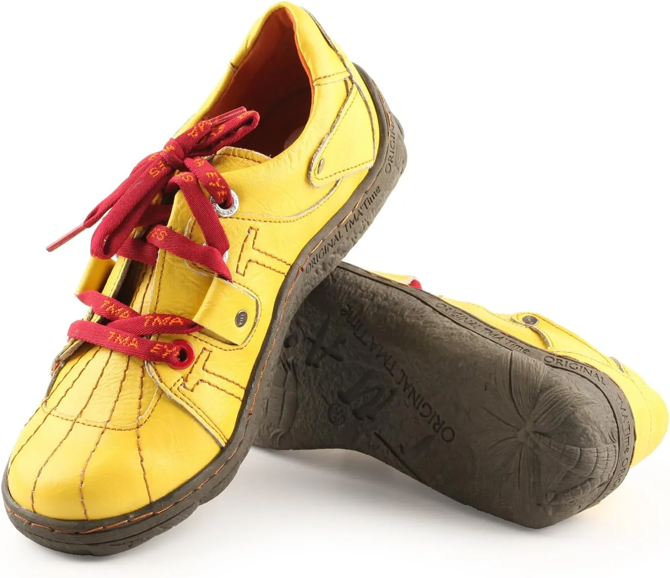 TMA EYES Women's Sneaker Genuine Leather Flat Shoes for Outdoor Sports Casual Shoes