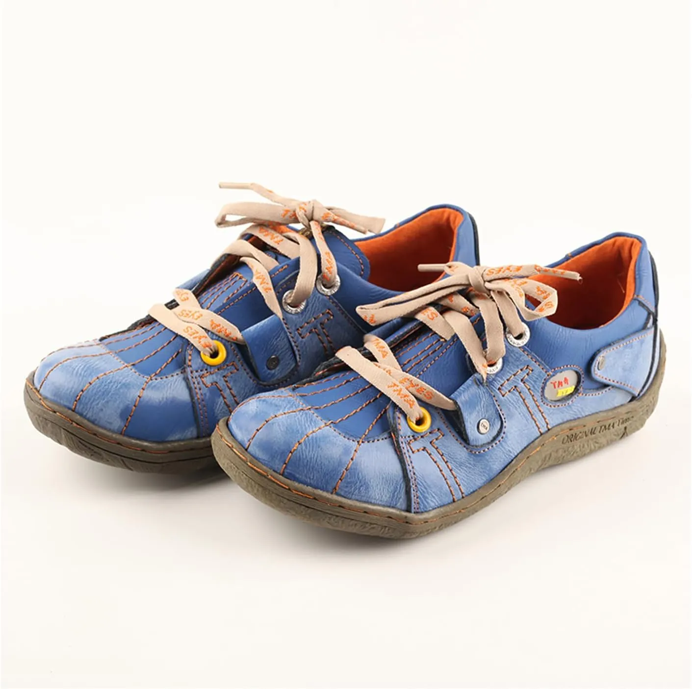 TMA EYES Women's Sneaker Genuine Leather Flat Shoes for Outdoor Sports Casual Shoes