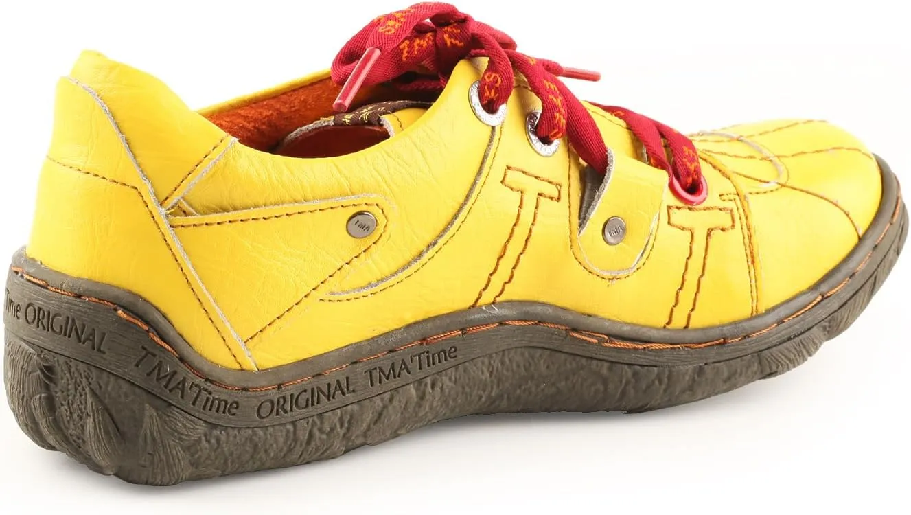 TMA EYES Women's Sneaker Genuine Leather Flat Shoes for Outdoor Sports Casual Shoes
