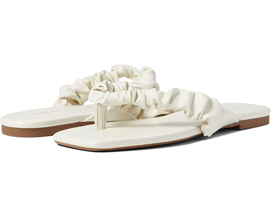 Toe Ruch Nine Customer-endorsed Open On Flat Vibrant Detailed Slip Sandals Daxx Squared West Ivory