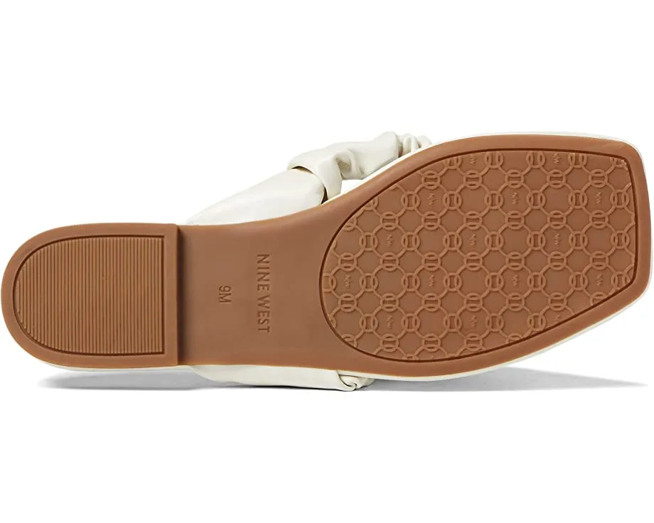 Toe Ruch Nine Customer-endorsed Open On Flat Vibrant Detailed Slip Sandals Daxx Squared West Ivory